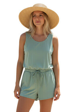 Albion Fit Mint Green Romper XS Athleisure Casual One Piece